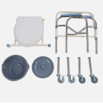 Αναπηρικό Αμαξίδιο Ενισχυμένο 120Kg. Κάθισμα Καρέκλα Τουαλέτας Τροχήλατο Πτυσσόμενο & για μπάνιο Αναπηρικό Αμαξίδιο Ενισχυμένο 120Kg. Κάθισμα Καρέκλα Τουαλέτας Τροχήλατο Πτυσσόμενο & για μπάνιο